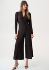 Joseph Ribkoff Wide Leg Wrap Jumpsuit, Brown