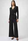Joseph Ribkoff Lurex Knit Wide Leg Jumpsuit, Black