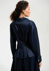 Joseph Ribkoff Taffeta Fit and Flare Blouse, Navy