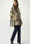 Joseph Ribkoff Jacquard Plaid Knit Jacket, Beige