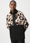 Joseph Ribkoff Scuba Jersey Animal Print Sweatshirt, Black