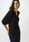 Joseph Ribkoff Jersey V Neck Top, Black