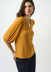 Joseph Ribkoff Jersey V Neck Top, Gold