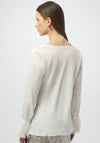 Joseph Ribkoff Satin Cowl Neck Top, Winter White