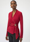 Joseph Ribkoff Jersey Satin Wrap Top, Red