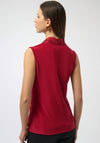 Joseph Ribkoff Satin Sleeveless Wrap Top, Red