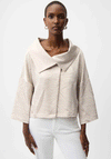 Joseph Ribkoff Textured Satin Collar Jacket, Champagne