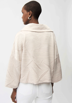 Joseph Ribkoff Textured Satin Collar Jacket, Champagne