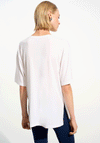 Joseph Ribkoff Sport V Neck Top, White