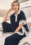 Joseph Ribkoff Striped Detail Top, Navy