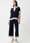 Joseph Ribkoff Striped Detail Top, Navy