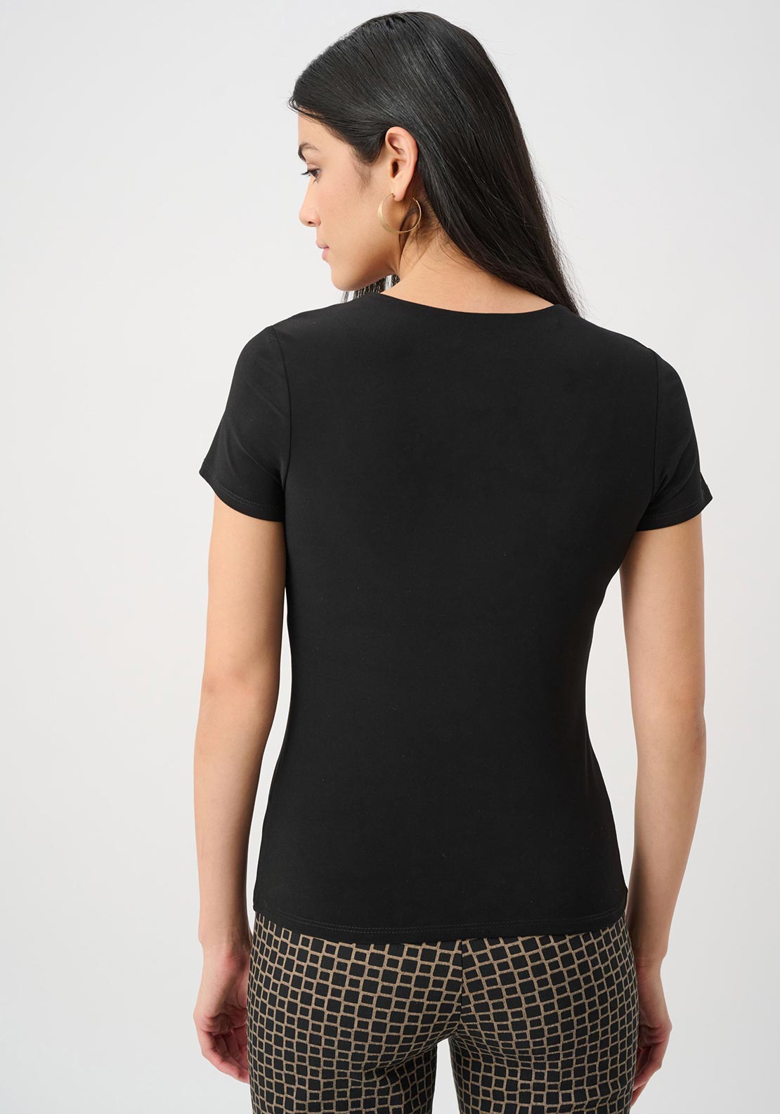 Joseph Ribkoff Silky Knit Fitted T-Shirt, Black