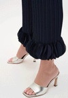 Joseph Ribkoff Georgette Pleated Petal Cuff Trousers, Navy