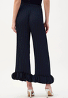 Joseph Ribkoff Georgette Pleated Petal Cuff Trousers, Navy
