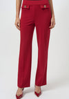 Joseph Ribkoff Scuba Crepe Wide Leg Pull on Trousers, Red