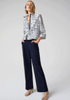 Joseph Ribkoff Button Detail Wide Leg Trousers, Navy