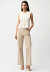 Joseph Ribkoff Button Detail Wide Leg Trousers, Beige
