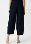 Joseph Ribkoff Seersucker Balloon Pull on Trousers, Navy