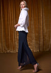 Joseph Ribkoff Chiffon Overlay Wide Leg Trousers, Navy
