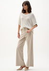 Joseph Ribkoff Lurex Knit V Neck Jumper, Neutral
