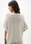 Joseph Ribkoff Knitted with Glitter Detail Jumper, Beige
