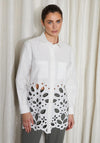 Jovonna Deyme Cut Out Hem Oversized Shirt, White