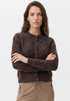 Soyaconcept Heida Cable Knit Cardigan, Brown