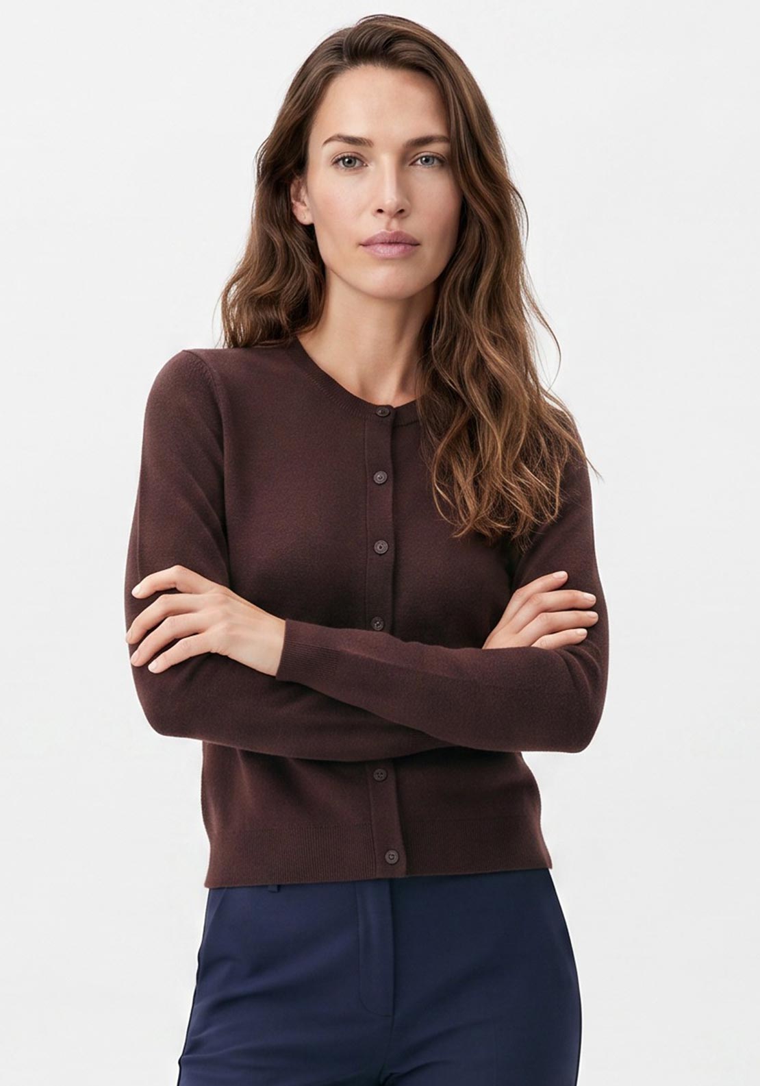 Soyaconcept Hannele Fine Knit Cardigan, Brown