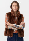 Barbara Lebek Faux Fur Gilet, Brown