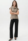 My Soul Bubble Cap Sleeve Top, Khaki