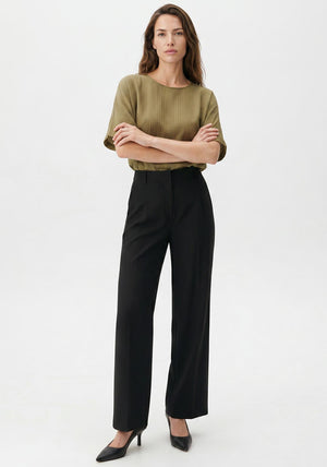 Nu Denmark Oversized Asymmetric V-Neck Blouse, Burnt Yellow