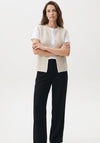 Olsen Knitted Open Cardigan, Beige