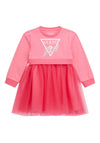 Guess Girl Long Sleeve Jumper and Tulle Dress, Pink