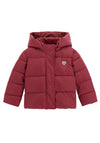 Guess Mini Girl Hooded Puffer Coat, Wine