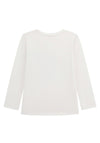 Guess Girls Sequins Logo Long Sleeve Top, White
