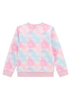 Guess Mini Girl Print Long Sleeve Sweater, Pink