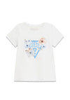 Guess Girl Butterfly Short Sleeve Tee, White