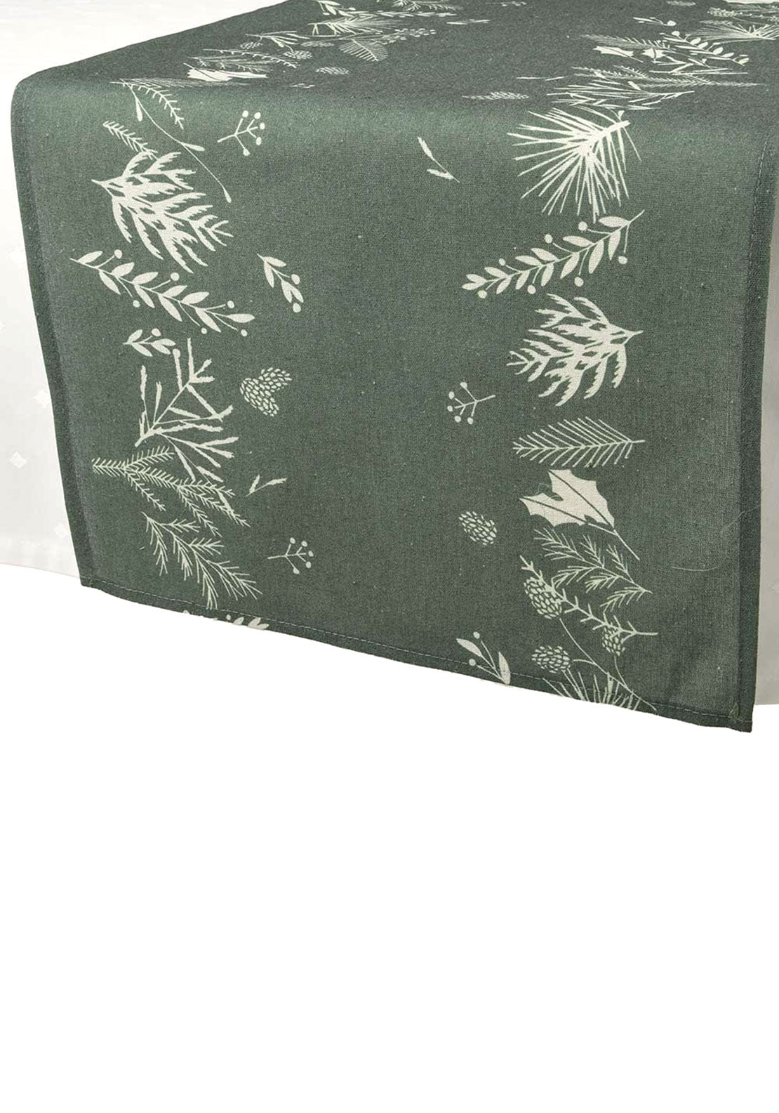Kaemingk Winter Print Table Runner, Green