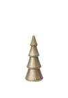 Kaemingk Metallic Glitter Small Tree Shaped Ornament, Gold