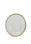 Kaemingk Gold Rim 11” Plate, Clear & Gold