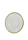 Kaemingk Gold Rim 11” Plate, Clear & Gold