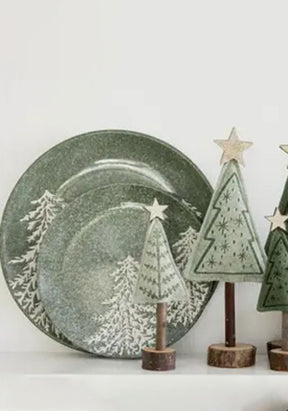 DINNER PLATE STONEWARE ROUND REACTIVEGLAZE