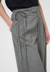 Kaffe Ellie Pinstripe Wide Leg Trousers, Grey