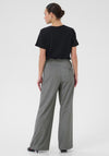 Kaffe Ellie Pinstripe Wide Leg Trousers, Grey
