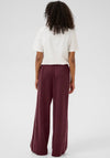 KAFFE Cory Wide Leg Track Pants, Wine