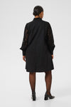 KAFFE Cynthia High Neckline Relaxed Dress, Black