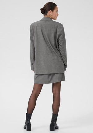 Kaffe Ellie Single Breasted Pinstripe Blazer, Grey