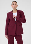 Kaffe Sakura Single Breasted Blazer, Wine