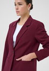 Kaffe Sakura Single Breasted Blazer, Wine