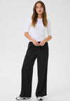 Kaffe Tessa Piped Trim Trousers, Black